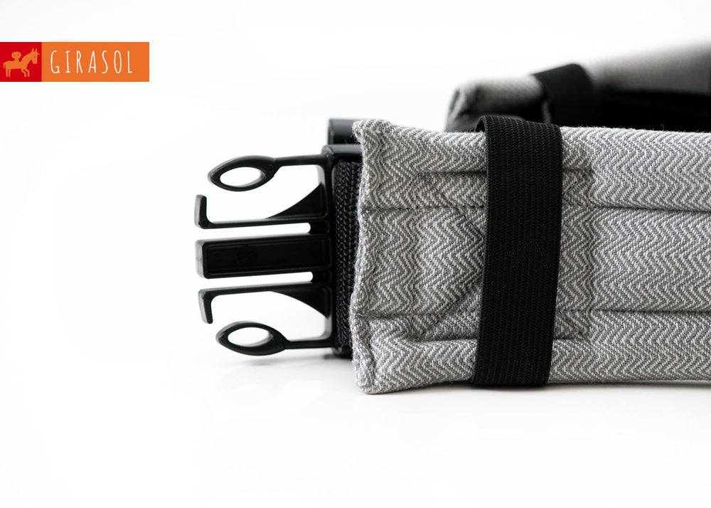 MySol Schnallenhüftgurt Grau Fischgrat