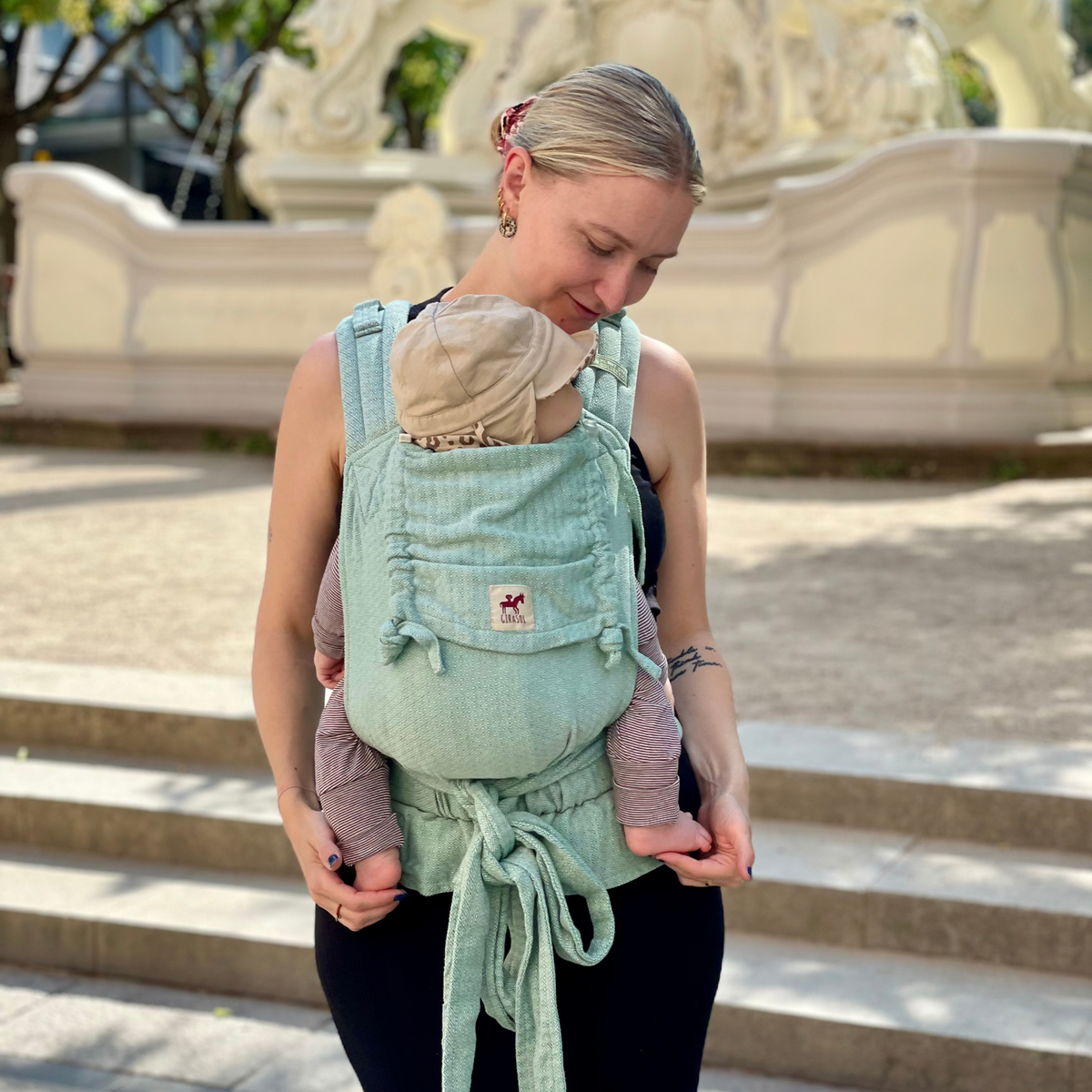 MySol Vivid Palo Pito with Tie-On Waistband (Mei Tai) - Plant Dyed