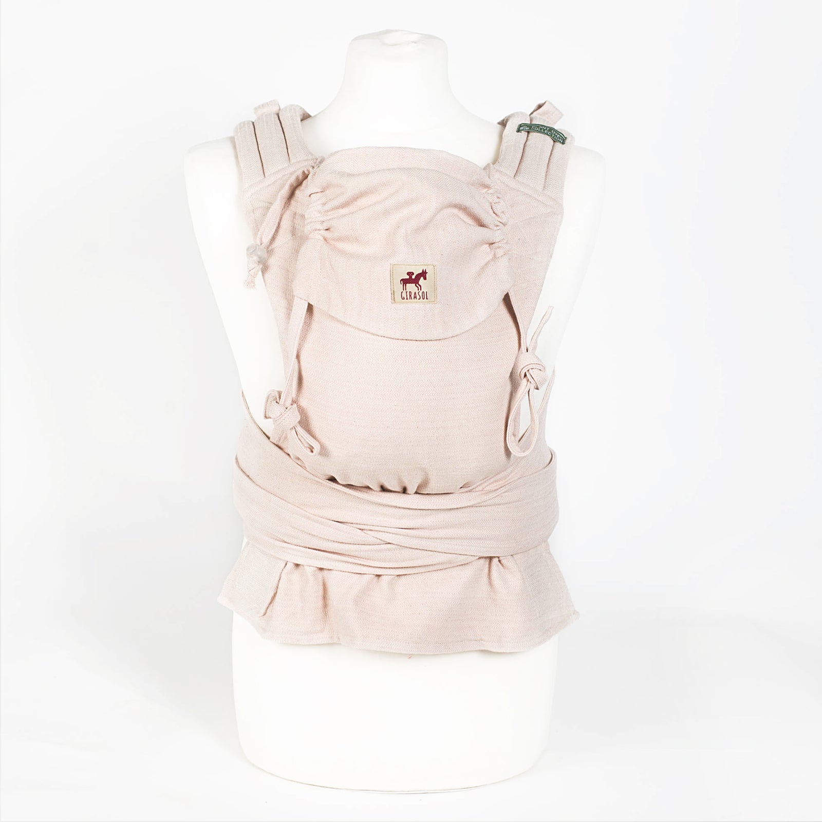 MySol Rosy Pepper altrosa Babytrage inniges Tragebild mit kleinem Baby